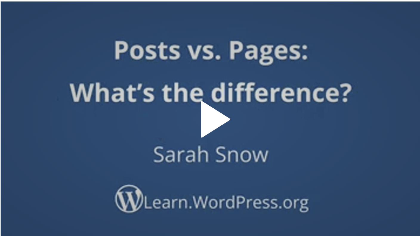 posts vs pages